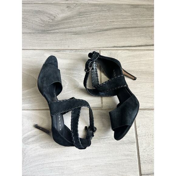 Coach Shoes - Coach Women's Henny Suede/Soft Lambskin Heels **Size 6.5** Braided Boho Style KB